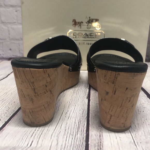 Coach Black cork wedge - Picture 5 of 9